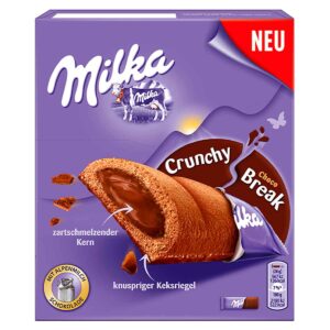 ШОКОЛАДНЫЕ БИСКВИТНЫЕ БАТОНЧИКИ MILKA CRUNCHY BREAK CHOCO С ШОКОЛАДНОЙ НАЧИНКОЙ, 130 Г