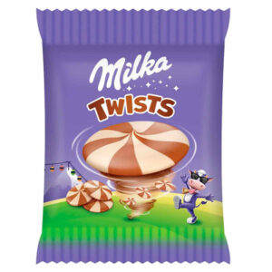 МОЛОЧНЫЙ ШОКОЛАД MILKA TWISTS С АЛЬПИЙСКИМ МОЛОКОМ И БЕЛЫМ ШОКОЛАДОМ, 14,4 Г