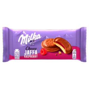 ПЕЧЕНЬЕ MILKA CHOCO JAFFA RASPBERRY JELLY С МАЛИНОВОЙ НАЧИНКОЙ, 147 Г