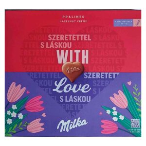 НАБОР ШОКОЛАДНЫХ КОНФЕТ MILKA I LOVE С НАЧИНКОЙ ИЗ МИНДАЛЬНЫХ И ЛЕСНЫХ ОРЕХОВ, 110 Г