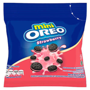 ПЕЧЕНЬЕ OREO MINI STRAWBERRY С КЛУБНИЧНЫМ КРЕМОМ, 20,4 Г