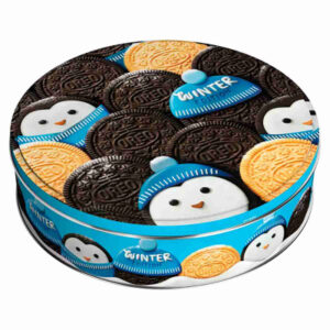 ПЕЧЕНЬЕ В НОВОГОДНЕЙ ЖЕЛЕЗНОЙ БАНКЕ OREO WINTER PENGUIN TIN, 396 Г