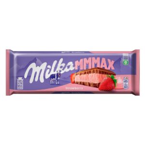 ШОКОЛАД MILKA STRAWBERRY С КЛУБНИЧНОЙ НАЧИНКОЙ, 300 Г