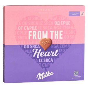 НАБОР ШОКОЛАДНЫХ КОНФЕТ MILKA I LOVE STRAWBERRY CREME PRALINES С КЛУБНИЧНОЙ НАЧИНКОЙ, 110 Г