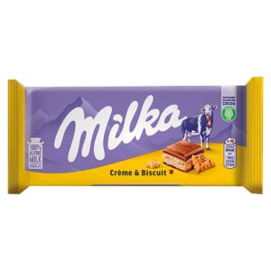ШОКОЛАД MILKA CREAM & BISCUIT С КРЕМОМ И БИСКВИТОМ, 100 Г