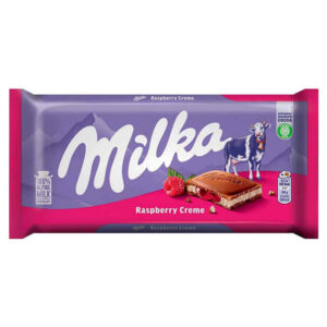 ШОКОЛАД MILKA RASPBERRY CREAM С МАЛИНОВЫМ КРЕМОМ, 100 Г