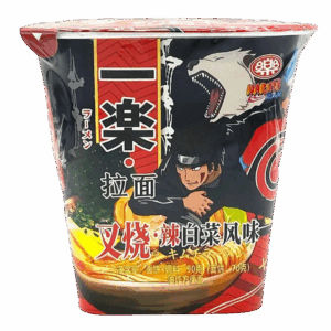 Лапша быстрого приготовления Naruto со вкусом свинины и кимчи, 90 г