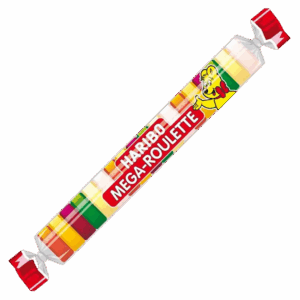 Жевательный мармелад Haribo Mega Roulette Fruit со вкусом фруктов, 45 г