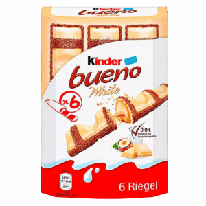 Вафельные батончики Kinder Bueno White, 117 г