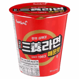 Лапша быстрого приготовления Samyang Ramen Spicy Flavor Cup острая со вкусом курицы с овощами, 65 г