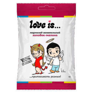 Жевательный мармелад Love Is со вкусом холодок-малина, 20 г