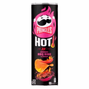 Картофельные чипсы Pringles HOT Smokin BBQ RIBS со вкусом ребрышек барбекю, 160 г