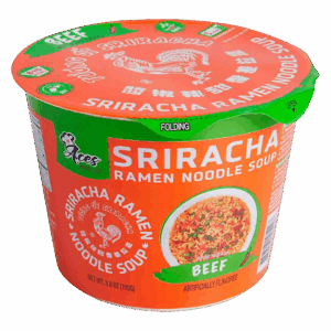 Лапша быстрого приготовления Aces Food Sriracha Ramen Noodle Soup With Beef Flavor со вкусом говядины, 110 г