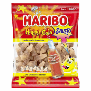 Кислый жевательный мармелад Haribo Happy Cola Sauer, 175 г