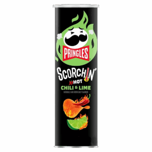 Картофельные чипсы Pringles Scorchin' Chili & Lime со вкусом острого перца чили и лайма, 158 г