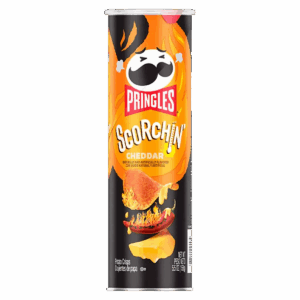 Картофельные чипсы Pringles Scorchin' Cheddar со вкусом острого сыра чеддер, 158 г