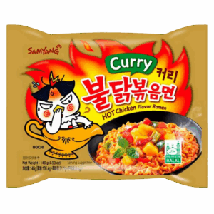 Лапша быстрого приготовления Samyang Curry Hot Chicken Flavor Ramen острая со вкусом курицы в соусе карри, 140 г