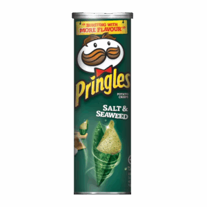 Картофельные чипсы Pringles Salt & Seaweed со вкусом морской соли и водорослей, 107 г
