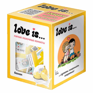 Сливочные жевательные конфеты Love Is со вкусом банана, 105 г