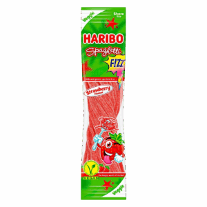 Кислый жевательный мармелад Haribo Spaghetti Fizz Strawberry со вкусом клубники, 200 г