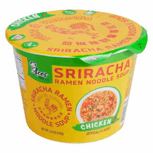 Лапша быстрого приготовления Aces Food Sriracha Ramen Noodle Soup With Chicken Flavor со вкусом курицы, 110 г