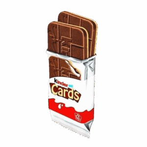 Шоколадно-молочное печенье Kinder Cards, 25,6 г
