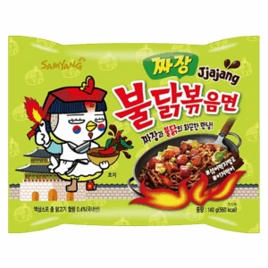 Лапша быстрого приготовления Samyang Hot Chicken Ramen Flavor Ramen Jjajang острая со вкусом курицы в бобовом соусе, 140 г