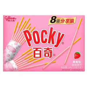 Бисквитные палочки Glico Pocky со вкусом клубники, 140 г