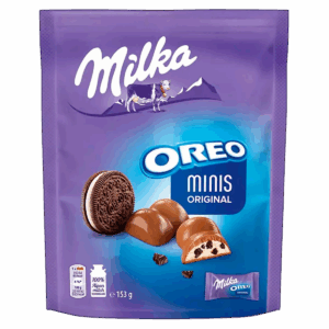 Шоколадные конфеты Milka & OREO Minis Original с кремом и печеньем, 153 г