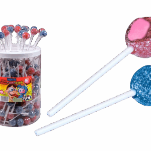 FINI Карамель леденцовая с жевательной начинкой на палочке "Mouthpaint" синие/красные 8,4гр