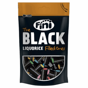 FINI Мармелад "BLACK" Палочки лакричные с начинкой ассорти 180гр