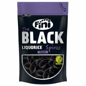 FINI Мармелад "BLACK" Спирали лакричные VEGAN 180гр