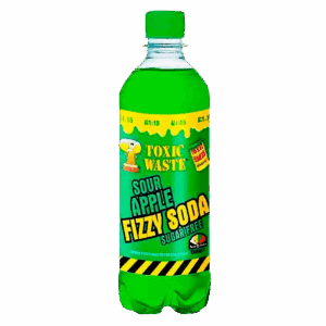 Газированный напиток Toxic Waste Fizzy Soda Sour Apple со вкусом кислого яблока (без сахара), 500 мл