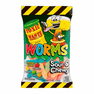 Кислый жевательный мармелад Toxic Waste Worms, 142 г