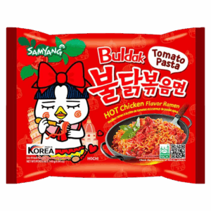 Лапша быстрого приготовления Samyang Hot Chicken Flavor Ramen Buldak Tomato Pasta острая со вкусом курицы в томатной пасте, 140 г