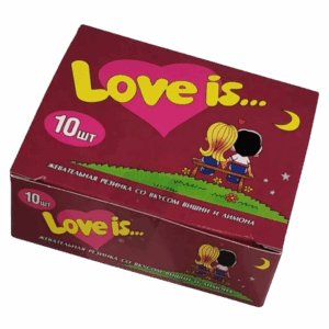Жевательная резинка Love Is со вкусом вишни и лимона, 4,2 г (10 шт)