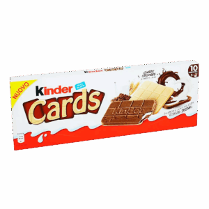 Шоколадно-молочное печенье Kinder Cards, 128 г