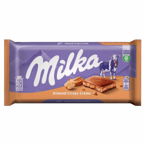 Шоколад Milka Almond Crispy Creme с миндалём и хрустящим кремом, 90 г