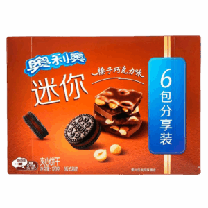 Печенье Oreo Mini Hazelnut Chocolate с шоколадно-ореховым вкусом, 120 г