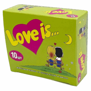 Жевательная резинка Love Is со вкусом яблока и лимона, 4,2 г (10 шт)