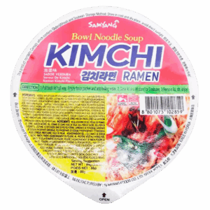 Лапша быстрого приготовления Samyang Kimchi Ramen Bowl Noodle Soup острая со вкусом говядины, 86 г