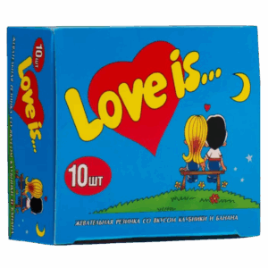 Жевательная резинка Love Is со вкусом банана и клубники, 4,2 г (10 шт)