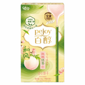 Бисквитные палочки Glico Pocky Pejoy Japanese Mellow Peach and Matcha со вкусом японского спелого персика и чая матча, 42 г