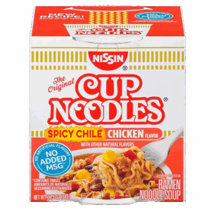 Лапша быстрого приготовления Nissin Cup Noodles Spicy Chile Chicken со вкусом курицы в остром соусе чили, 64 г