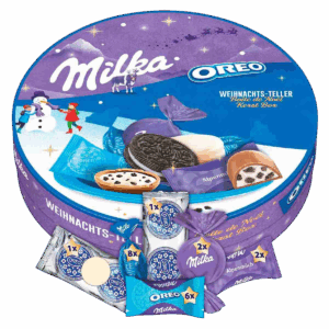 Новогодний подарочный набор конфет и шоколада OREO & Milka Xmas Mix, 198 г