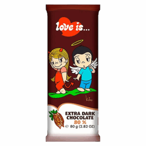 Тёмный шоколад Love Is с содержанием какао 80%, 80 г