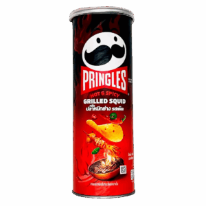 Картофельные чипсы Pringles Hot & spicy Grilled Squid острые со вкусом кальмара, 102 г
