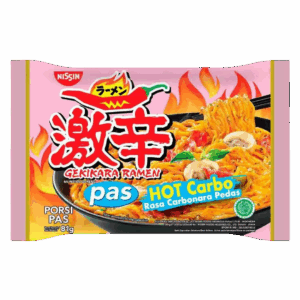 Лапша быстрого приготовления Nissin Ramen Hot Carbonara острая со вкусом карбонара, 81 г