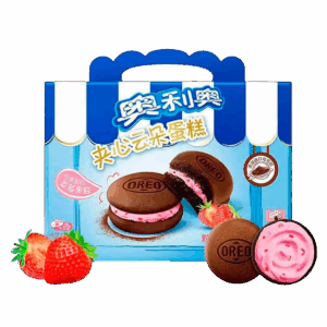 Пирожное OREO Sandwich Strawberry со вкусом клубники (без сахара), 88 г