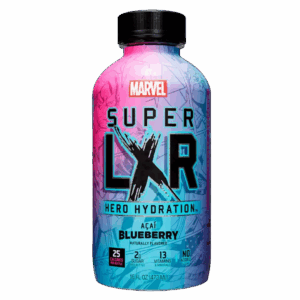Холодный чёрный чай AriZona Marvel SUPER LXR со вкусом ягод асаи и черники, 473мл